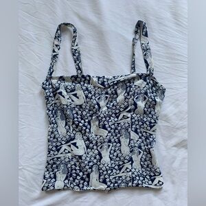 Size 6 Reformation tank - rare naked ladies print